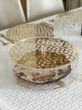 Lucite & Laser Cut Round Matzah Box