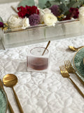 Wavy Lucite Square Honey Dish with Gold Spoon