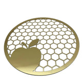 Lucite & Gold Laser Cut Honeycomb Design Charger SET OF 4