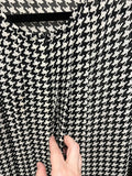 Y2K  Lauren by Ralph Lauren Non-Iron Shirt Size Medium  White Black Houndstooth