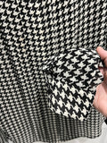 Y2K  Lauren by Ralph Lauren Non-Iron Shirt Size Medium  White Black Houndstooth