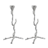 Twig taper candle holder set of 2