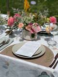Arched leatherette placemats s/4