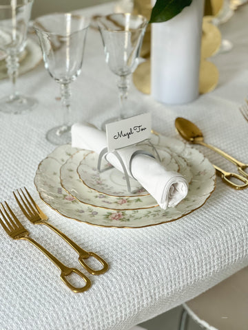 Napkin Rings with Slots For Place Cards – Tassels Home Decor