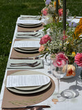 Arched leatherette placemats s/4